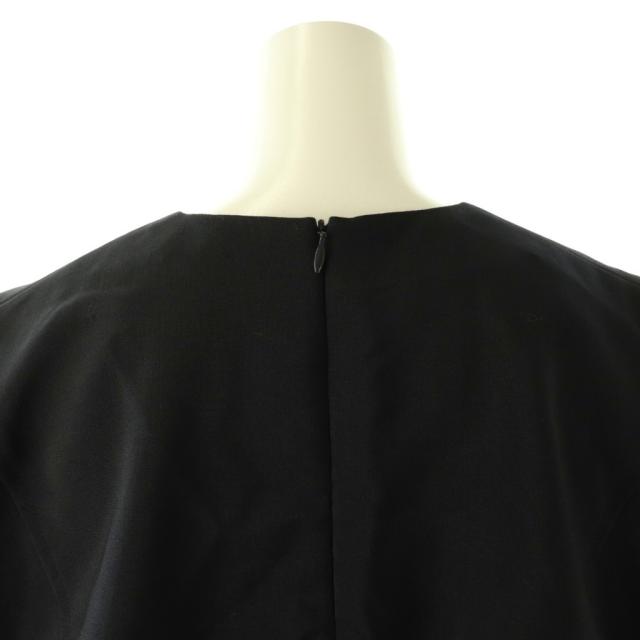 【中古】ブラミンク ウールモヘヤスリットネックワンピース フレンチスリーブ ロング 38 紺 7926-230-0363_4