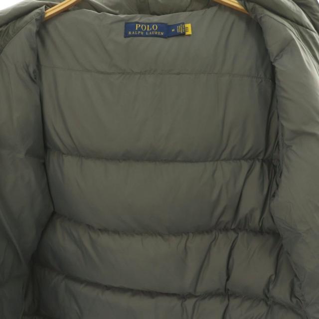 【中古】ポロ ラルフローレン ダウンジャケット ナイロン フード フェイクファー ベルト付き M グレー 211872288002_6