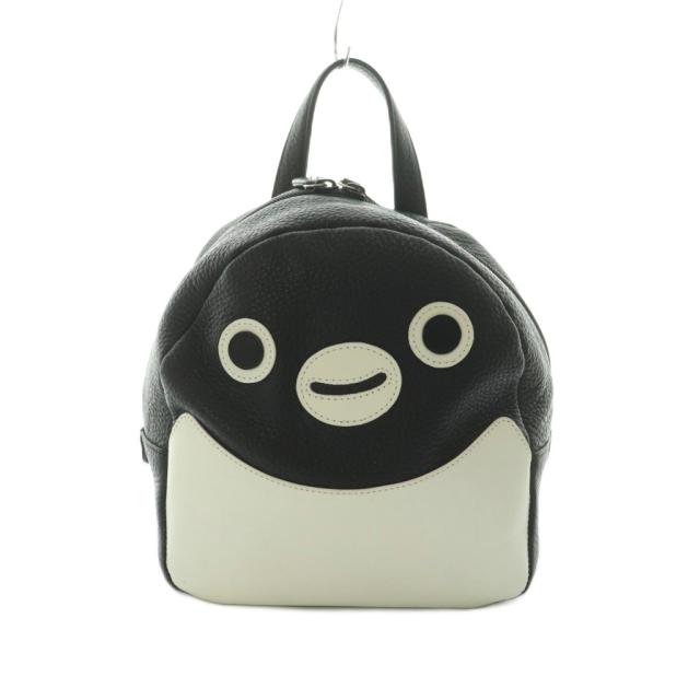 【中古】キタムラ Kitamura × suica リュックサック デイパック レザー 黒 白 /MI ■OS レディース