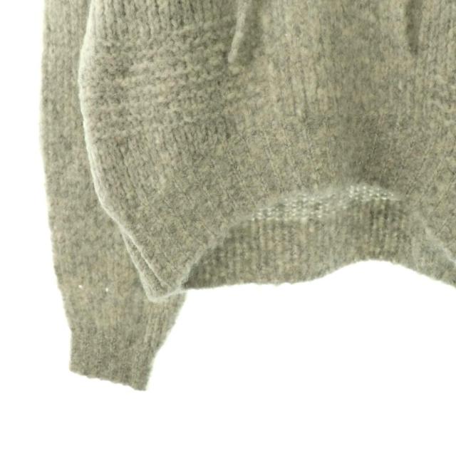 【中古】未使用品 ヴェニット 25AW NOBLE別注 レースアップニット セーター 長袖 アルパカ混 38 ライトグレー /DO_3