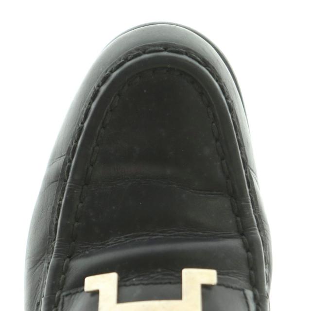 【中古】エルメス HERMES ローファー モカシン レザー 35.5 23.0cm 黒 /MI ■OS レディース_7