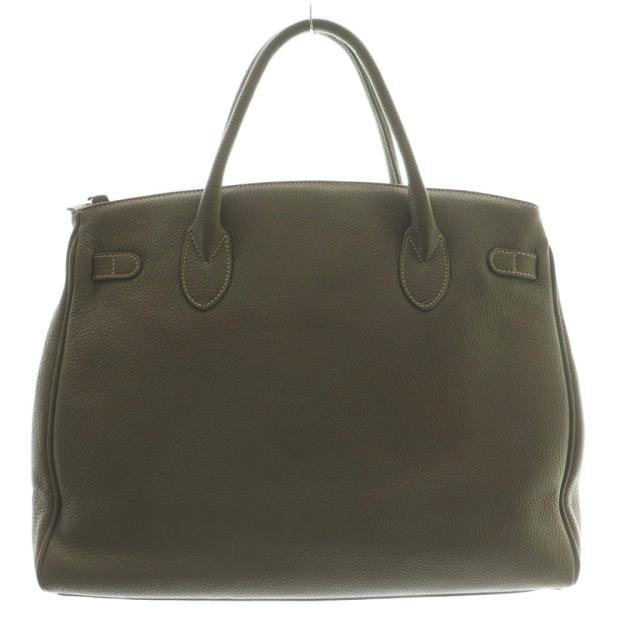 【中古】アウグストローマ AUGUSTO ROMA NAVONA ナヴォナ ハンドバッグ レザー ワンカラー グレージュ /BB ■AD_2