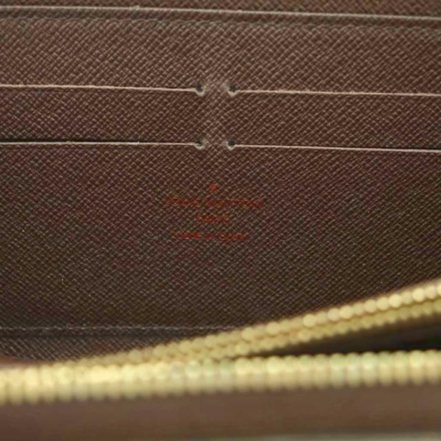 【中古】ルイヴィトン ダミエ エベヌ ジッピー ウォレット 長財布 ラウンドファスナー 小銭入れ 茶 N41661 レディース_6