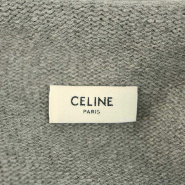 【中古】セリーヌ OVERSIZED ZIP HOODIE ニットフーディ ジャケット パーカー ジップアップ M グレー 2A77O373N_5