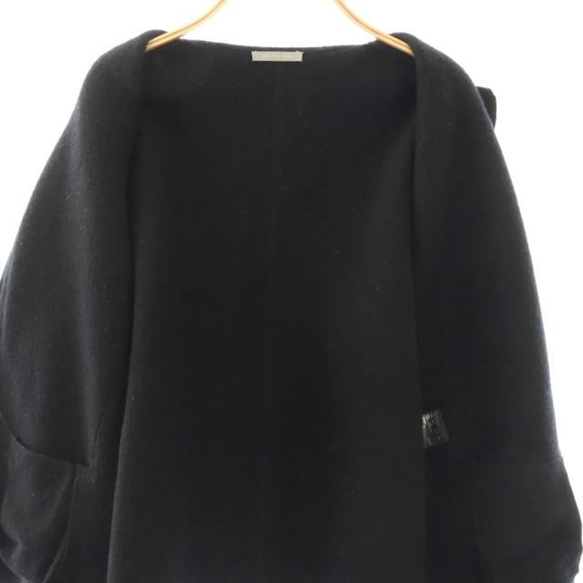【中古】セオリーリュクス 24AW FELTED KNIT LENDA ニットコート ノーカラー オーバーサイズ ウール 38 黒 ブラック_3