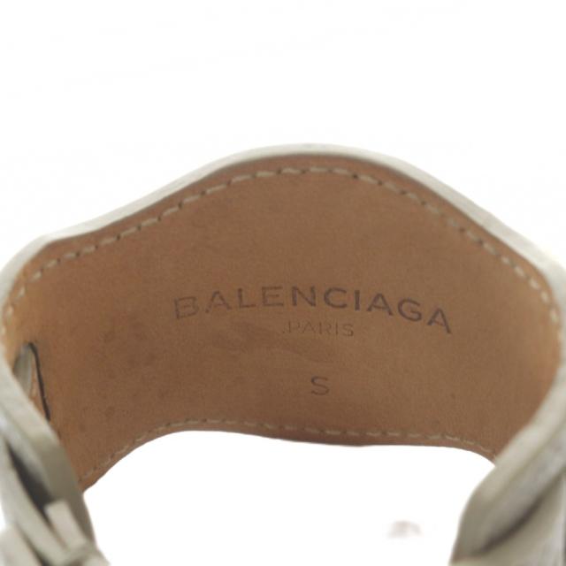 【中古】バレンシアガ BALENCIAGA ジャイアント レザー ブレスレット S グレージュ /SR ■OH ■SH レディース_3