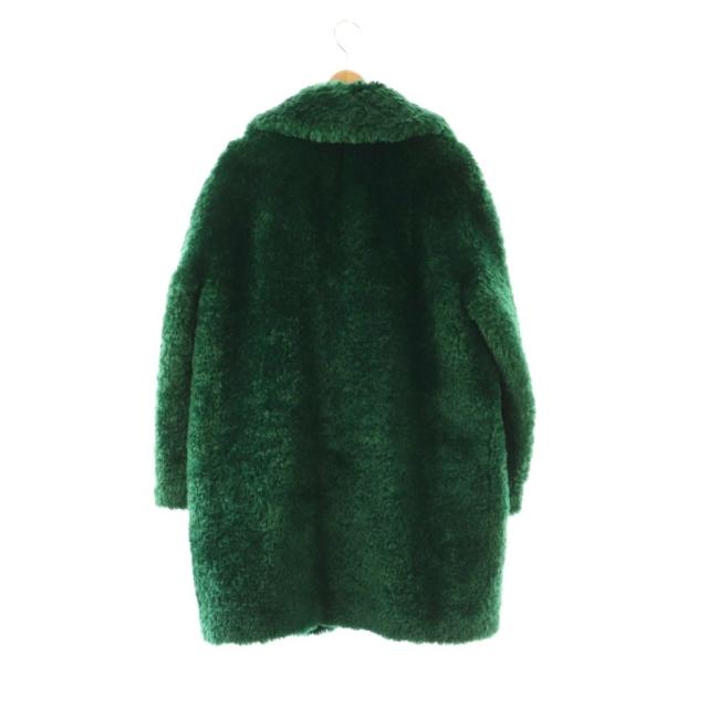 【中古】ヘルノ CURLY FAUX FUR OVERSIZE FIT フェイクファーコート チェスター 40 緑 CA000500D /MI ■OS レディース_1