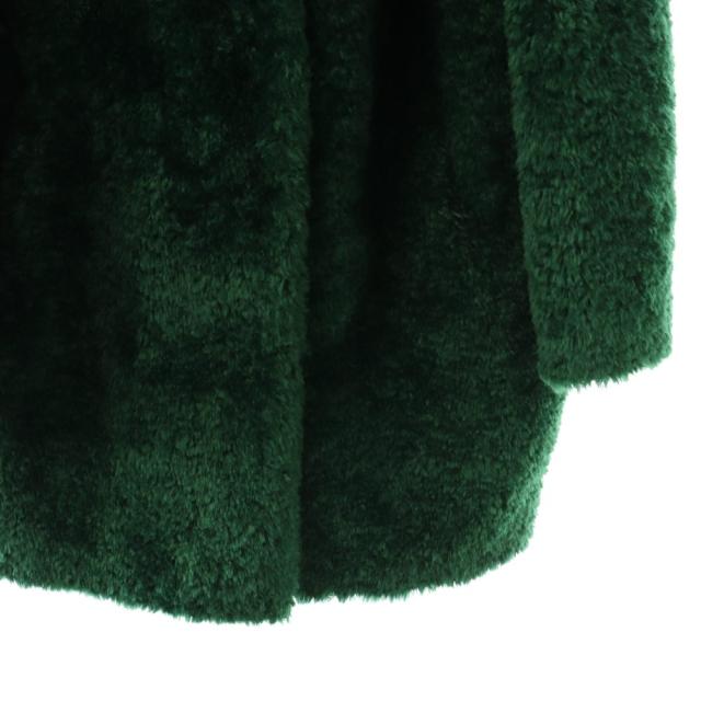 【中古】ヘルノ CURLY FAUX FUR OVERSIZE FIT フェイクファーコート チェスター 40 緑 CA000500D /MI ■OS レディース_4