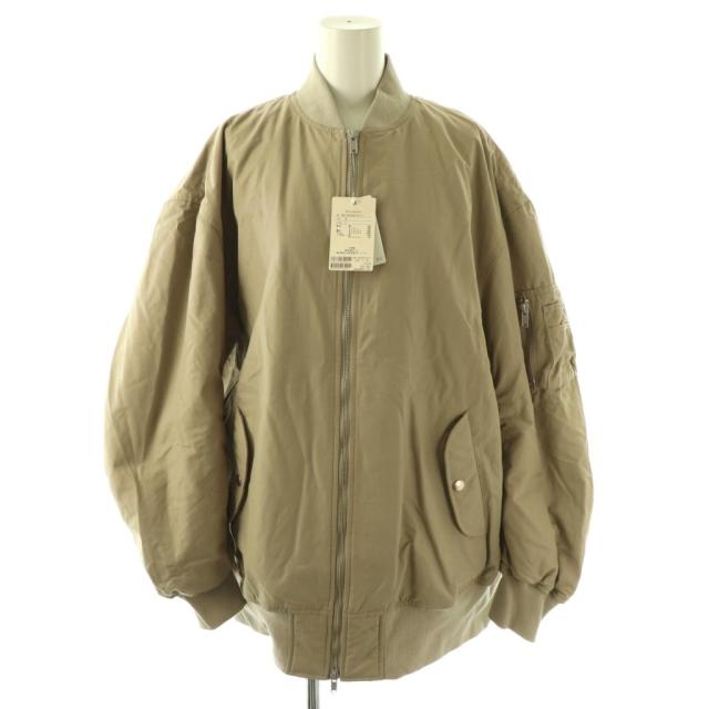 【中古】未使用品 ウィムガゼット 24AW ナイロンツイルMA-1 ブルゾン 中綿 ジップアップ F ベージュ WGZ1042608A0001