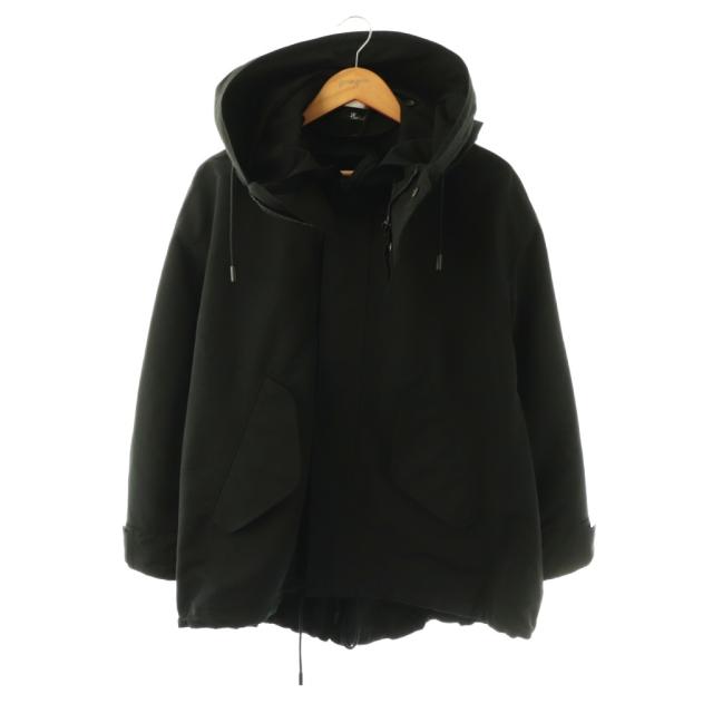 【中古】ザ リラクス Edition別注 THE MODS COAT コート マウンテンパーカー ジップアップ 38 黒 レディース