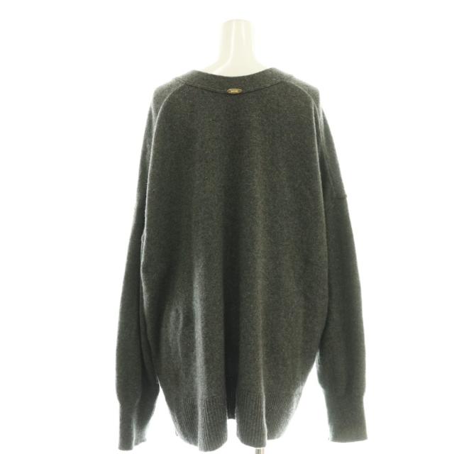 【中古】ミューズ ドゥーズィエム クラス 24AW OLBIA Vネックプルオーバー ニット セーター 長袖 グレー_1