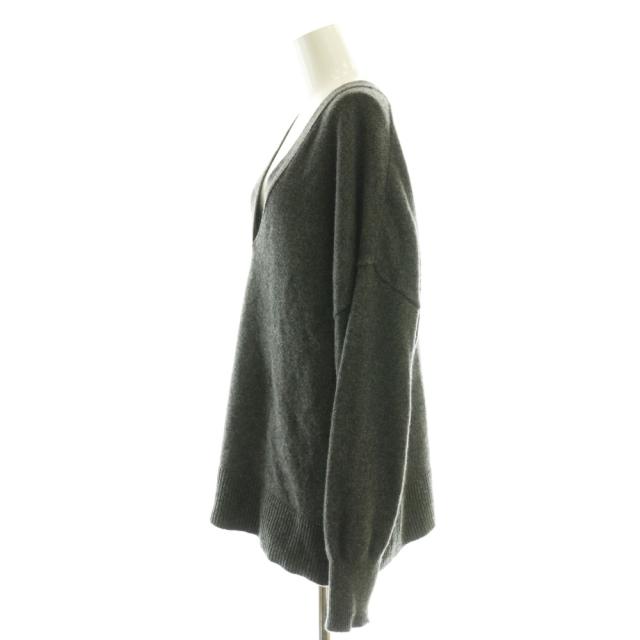 【中古】ミューズ ドゥーズィエム クラス 24AW OLBIA Vネックプルオーバー ニット セーター 長袖 グレー_2
