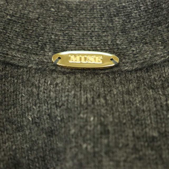 【中古】ミューズ ドゥーズィエム クラス 24AW OLBIA Vネックプルオーバー ニット セーター 長袖 グレー_4