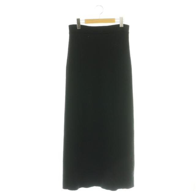 【中古】チノ CINOH 24WSK501 KNIT MAXI SKIRT ニットスカート ロング 36 ブラック /HK ■OS ■SH レディース
