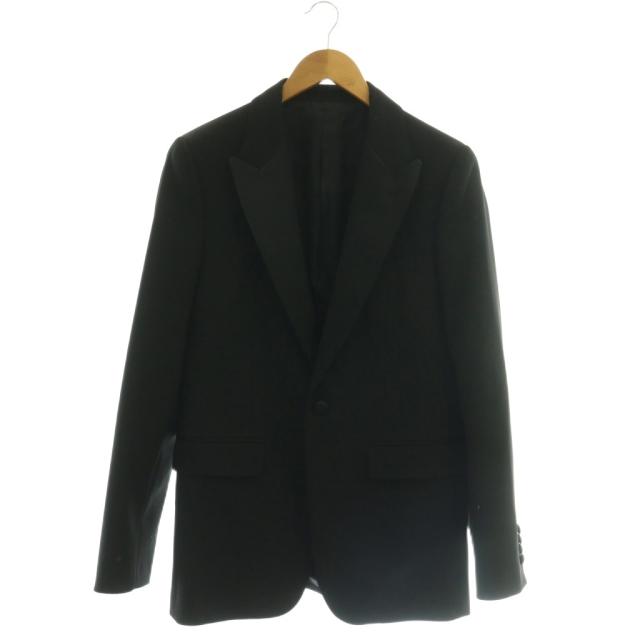 【中古】セリーヌ CELINE クラシック タックス ジャケット テーラード アウター ウール 46 黒 2V6M043R /NR ■OS