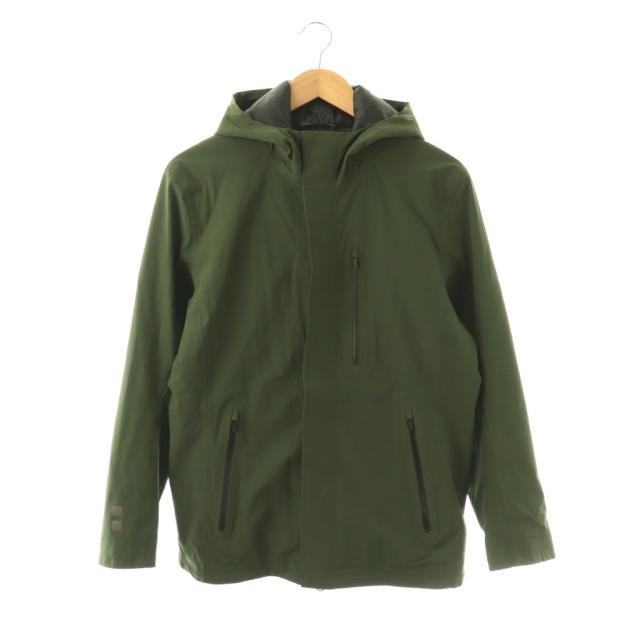 【中古】ウーバー Technology Tailoring OSLO NORWAY パディングジャケット 中綿 ジップアップ ナイロン S グリーン