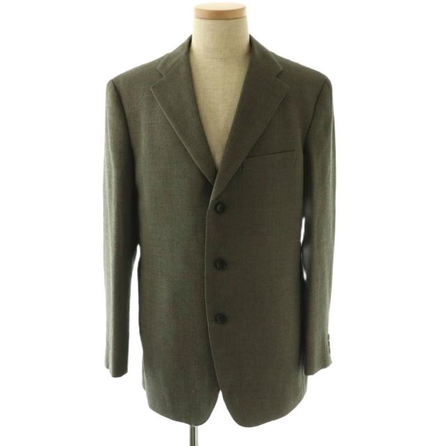 【中古】イッセイミヤケ ISSEY MIYAKE ウールシルク 3Bテーラードジャケット パンツ スーツセットアップ 2 グレー_1