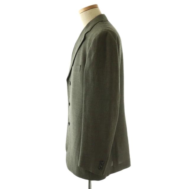 【中古】イッセイミヤケ ISSEY MIYAKE ウールシルク 3Bテーラードジャケット パンツ スーツセットアップ 2 グレー_3