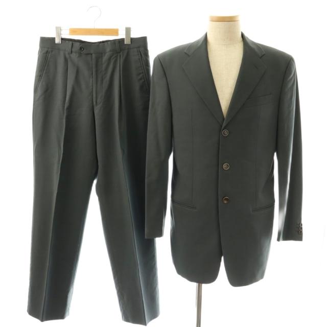【中古】アルマーニ コレツィオーニ ARMANI COLLEZIONI セットアップ スーツ ウール 3Bテーラードジャケット パンツ