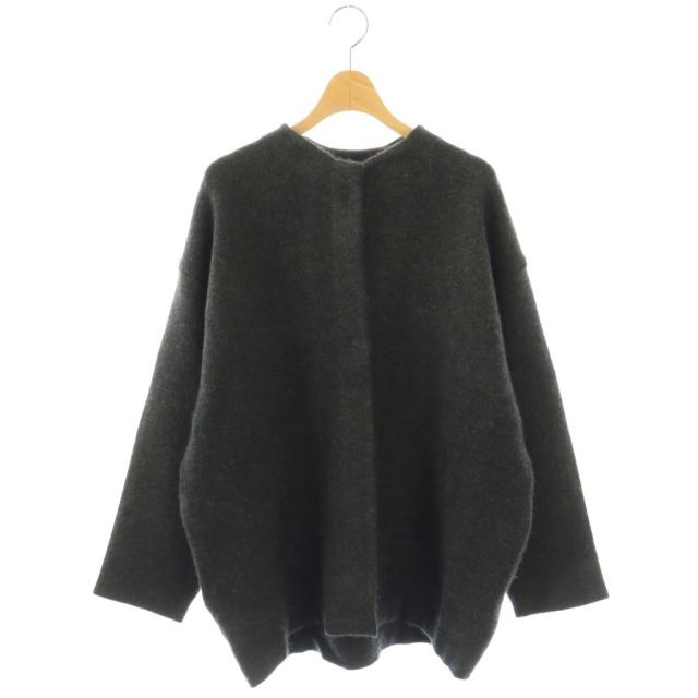 【中古】未使用品 23区 オンワード樫山 25AW ラクーンブレンドダブルフェイス ニット アウター ジャケット 46