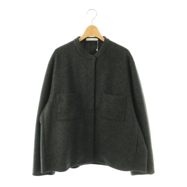【中古】未使用品 アイシービー iCB 25AW ウーレットシャギー ブルゾン ノーカラージャケット XL グレー KKCMGW0602