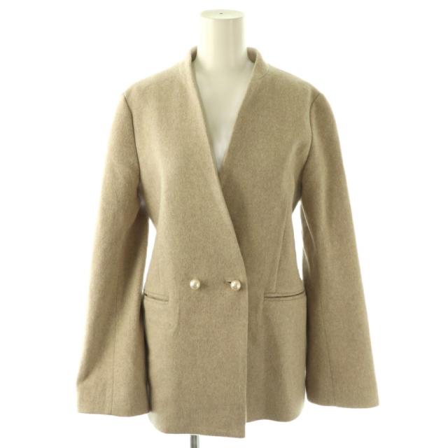 【中古】オルグ ORGUE No collar pearl coat コート アウター ウール F ベージュ 2410-ORG-FCT0031 /CX ■OS