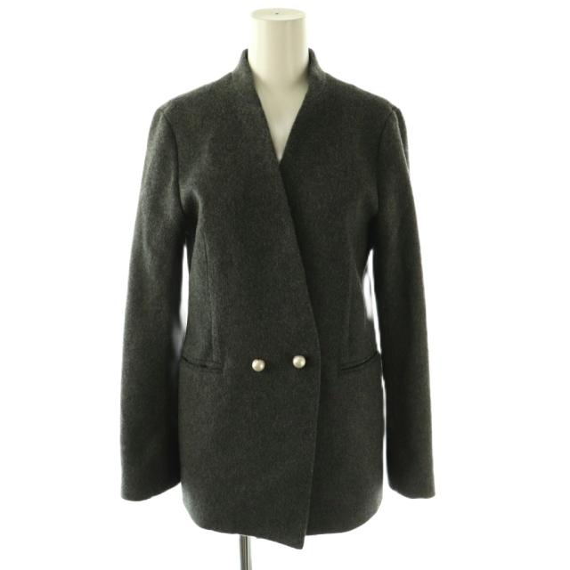 【中古】オルグ ORGUE No collar pearl coat コート アウター ウール F グレー 2410-ORG-FCT0031 /CX ■OS レディース