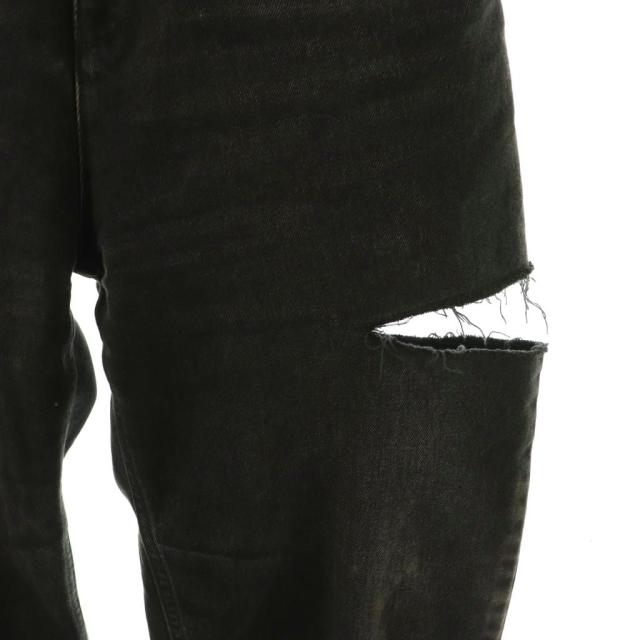 【中古】メゾンマルジェラ 1 Maison Margiela 1 23AW S51LA0051 S30743 デニムパンツ ダメージ加工 40 ブラック /HK_3