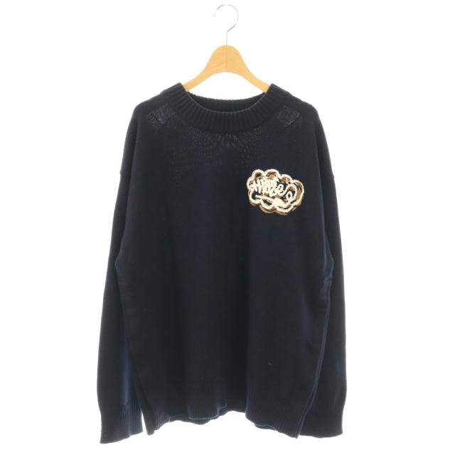【中古】サカイ sacai 23-02986M Code Emb Knit Pullover ニット×Eric Haze セーター 長袖 2 紺 /NR ■OS ■SH