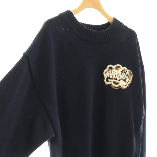 【中古】サカイ sacai 23-02986M Code Emb Knit Pullover ニット×Eric Haze セーター 長袖 2 紺 /NR ■OS ■SH_2
