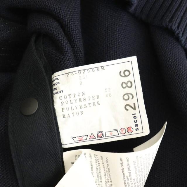 【中古】サカイ sacai 23-02986M Code Emb Knit Pullover ニット×Eric Haze セーター 長袖 2 紺 /NR ■OS ■SH_4