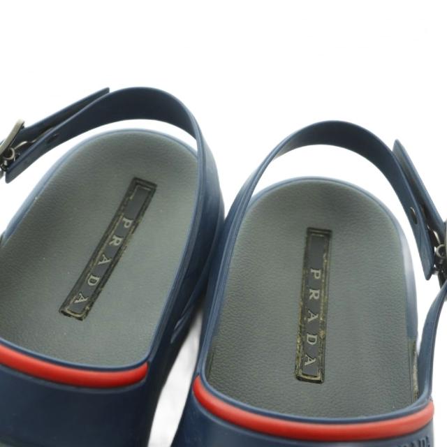 【中古】プラダ リネアロッサ PRADA LINEA ROSSA サンダル 5 24.0糎 青 4X3206 /MI ■os ■SH メンズ