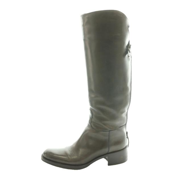 【中古】サルトル SARTORE バックジップ ロングブーツ レザー 35.5 茶 ブラウン /SS ■OS レディース
