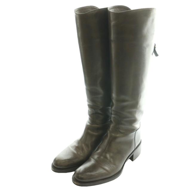 【中古】サルトル SARTORE バックジップ ロングブーツ レザー 35.5 茶 ブラウン /SS ■OS レディース_1