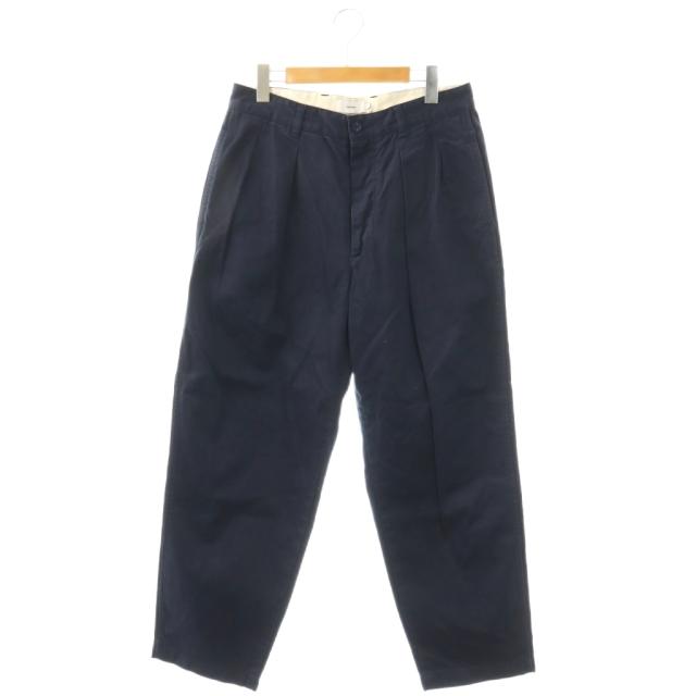 【中古】グラフペーパー Graphpaper Suvin Chino Tuck Tapered Pants パンツ テーパード 1 ネイビー GM231-40178B