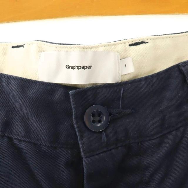 【中古】グラフペーパー Graphpaper Suvin Chino Tuck Tapered Pants パンツ テーパード 1 ネイビー GM231-40178B_4