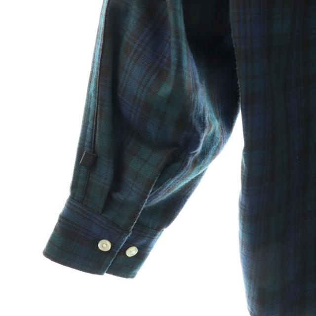 【中古】ダイワ ピア39 Daiwa pier39 TECH FLANNEL WORKER'S SHIRTS シャツ チェック M 青 緑 黒 BE-88021W /CX_3