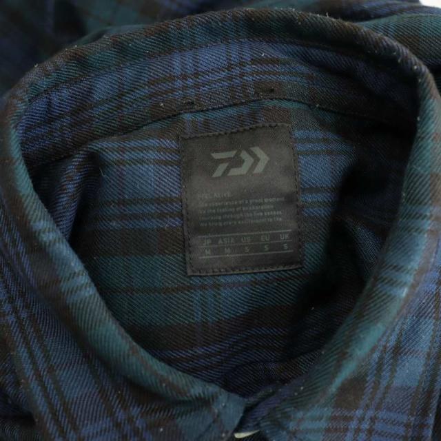 【中古】ダイワ ピア39 Daiwa pier39 TECH FLANNEL WORKER'S SHIRTS シャツ チェック M 青 緑 黒 BE-88021W /CX_4