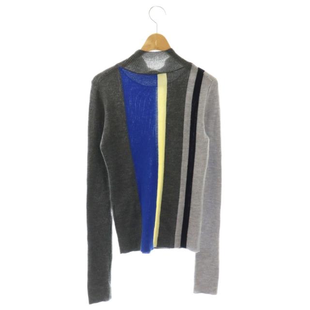 【中古】エンフォルド 26SS ニット カットソー 長袖 ウール 38 グレー マルチカラー /DO ■OS レディース_1