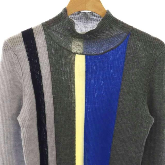 【中古】エンフォルド 26SS ニット カットソー 長袖 ウール 38 グレー マルチカラー /DO ■OS レディース_2