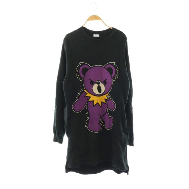 【中古】ヒステリックグラマー HYSTERIC GLAMOUR 20AW BIG DEAD スウェット ワンピース 長袖 裏起毛 プリント F