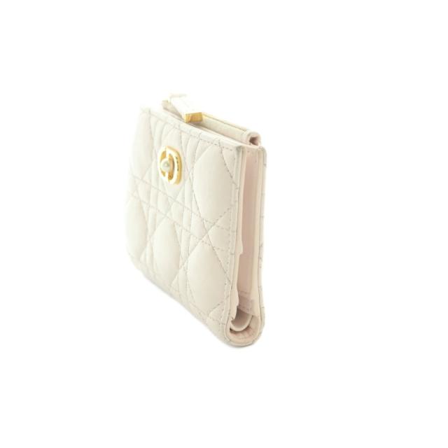 【中古】クリスチャンディオール Jolie Dahlia ウォレット 財布 二つ折り 小銭入れ カナージュステッチ ライトピンク_2
