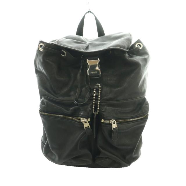 【中古】コーチ COACH レザー製リュックサック バックパック 黒 ブラック F71728 /SS ■OS レディース