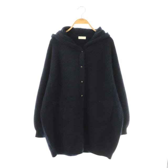 【中古】ボールジー トゥモローランド 25AW フォックスヤク フーディーカーディガン ニット S 濃紺 ■OS レディース