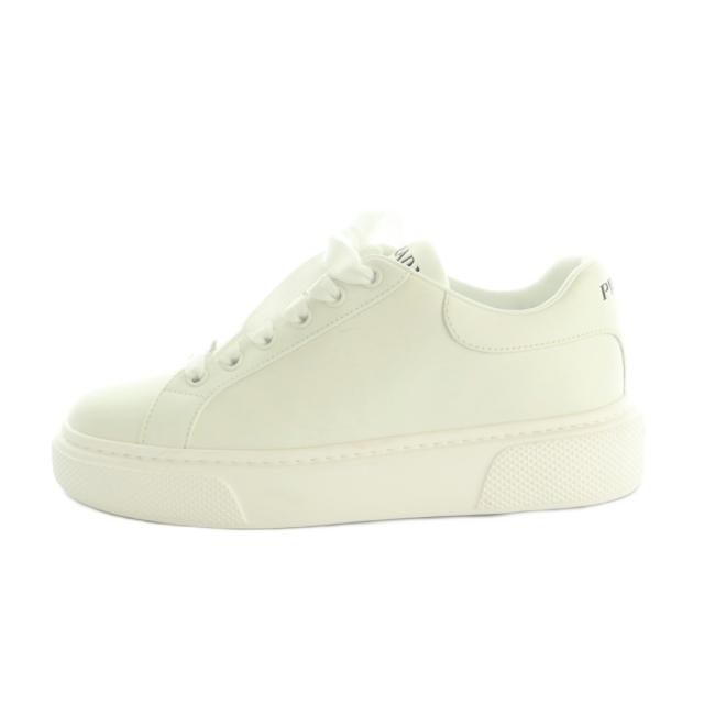 【中古】プラダ PRADA スニーカー シューズ レザー 36 23.0cm 白 1E621M /MI ■OS レディース