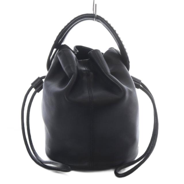 【中古】ジェイ&amp;エムデヴィッドソン J&amp;M Davidson ヌーベ バケット ミニ NUBE BUCKET MIN ハンドバッグ ブラック