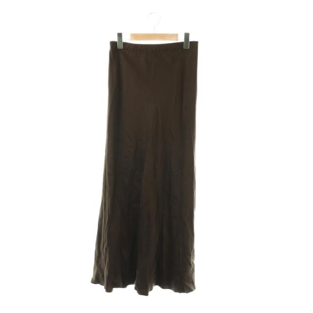 【中古】ドゥーズィエムクラス エブリデイアイライク Cu/R maxi スカート ロング フレア ブラウン /DO ■OS