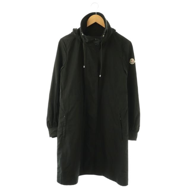 【中古】モンクレール MONCLER クルー KOUROU ナイロン スプリングコート 0 黒 ブラック /SS ■OS レディース