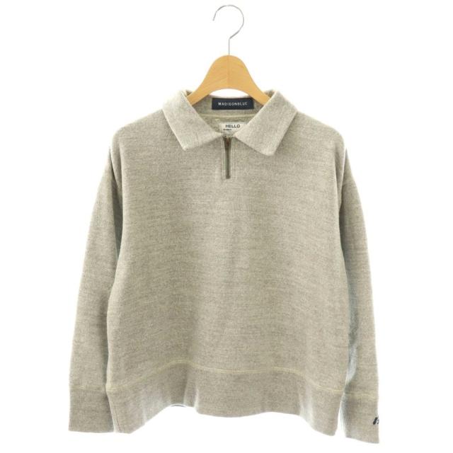 【中古】マディソンブルー MADISONBLUE MB254-7005 HALF ZIPUP SWEAT スウェット ハーフジップ 長袖 00 グレー /HK