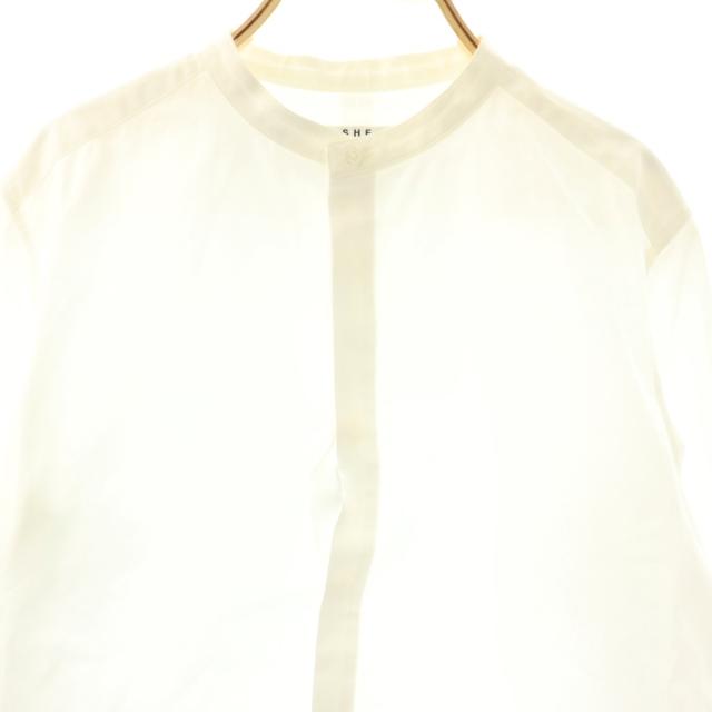 【中古】シートーキョー SHE Tokyo バンドカラーシャツ 長袖 0 ホワイト /DO ■OS レディース_2